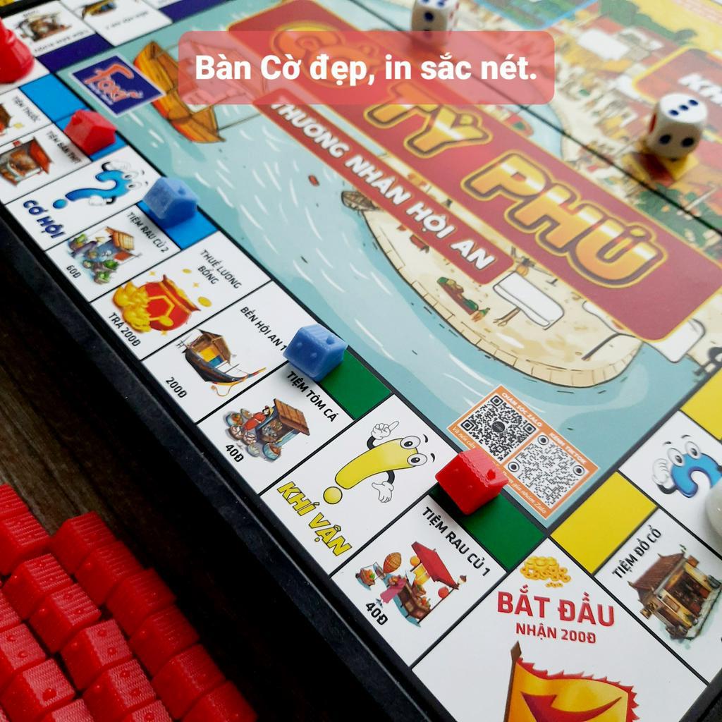 Cờ Tỷ Phú-tỉ phú Nam Châm Foxi-Monopoly-Thương nhân Hội An-SIZE TO 31cm-Đồ Chơi  phát triển IQ-EQ Shop Đồ Chơi MeduShop