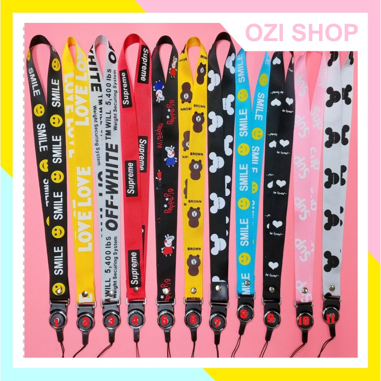 Dây Đeo Điện Thoại Sỉ #6k, Dây Đeo Thẻ Học Sinh - 16mẫu