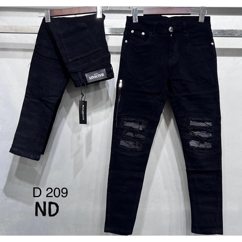 Quần jean thời trang nam có hoạ tiết kéo khoá, Quần bò co dãn nhẹ phong cách giới trẻ phối mầu btshop từ 45 đến 75 kg