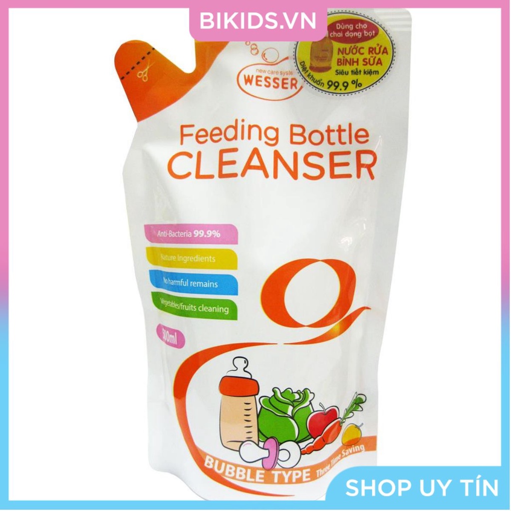 Nước rửa bình sữa Wesser gói 500ml