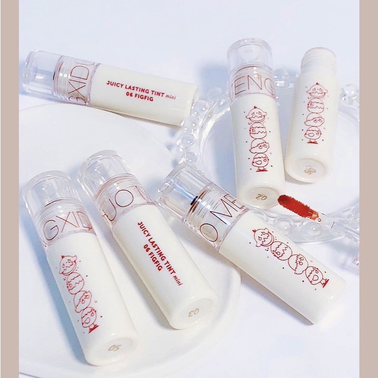 Son bóng MENGXIDUO 3D hương trái cây chống nước lâu trôi 3g