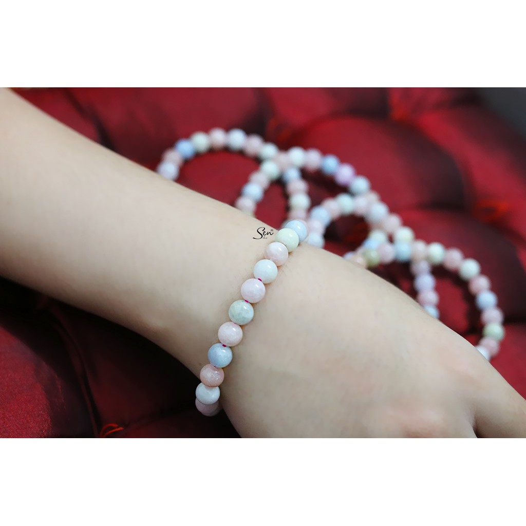 Vòng tay Senyda đá Beryl đa sắc thiên nhiên size 8mm VT041