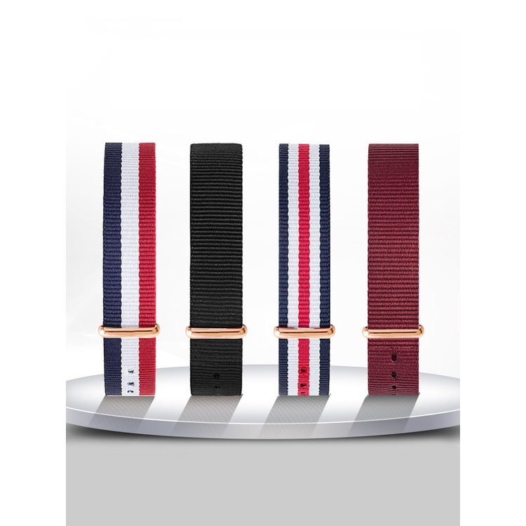 Daniel wellington Dây Đeo Đồng Hồ Bằng Nylon Màu Vàng Hồng 18mm 20mm Cho Nam & Nữ