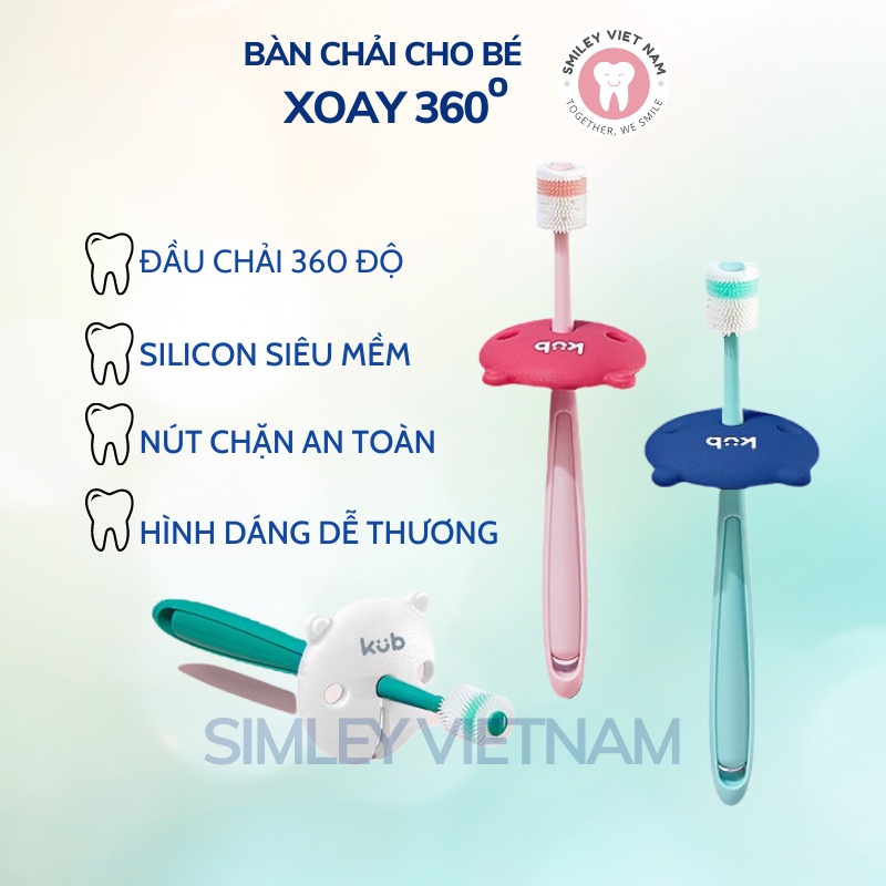 Bàn chải đánh răng cho bé Starry, bàn chải xoay siêu mềm trẻ em - Giúp bé vệ sinh răng miệng hiệu quả