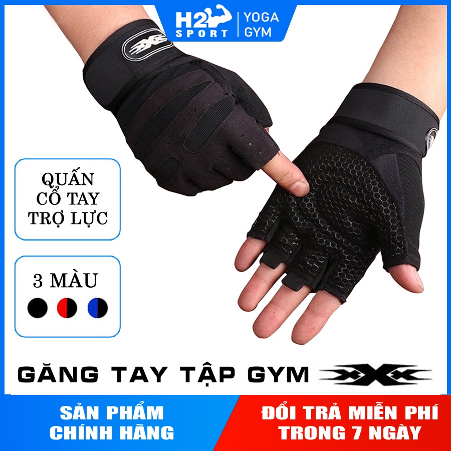 Găng tay tập gym ❤️FREE SHIP❤️Găng tay tập tạ - Có quấn cổ tay thương hiệu XXX