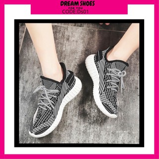 Giày sneaker cổ chun cực đẹp Hot Trend - Kèm clip và ảnh thật - Ds01
