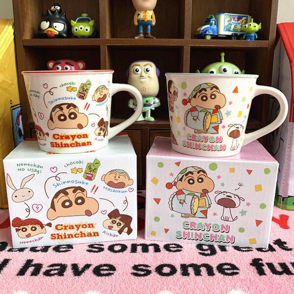 Ly Sứ Uống Nước Họa Tiết Hoạt Hình Cậu Bé Bút Chì Shin-chan / Pikachu / Tom and Jerry Dễ Thương