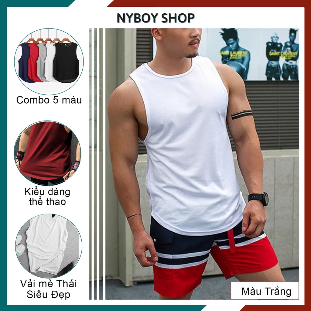 Áo thun ba lỗ nam sát nách, áo ba lỗ nam hàn quốc tanktop basic màu trơn