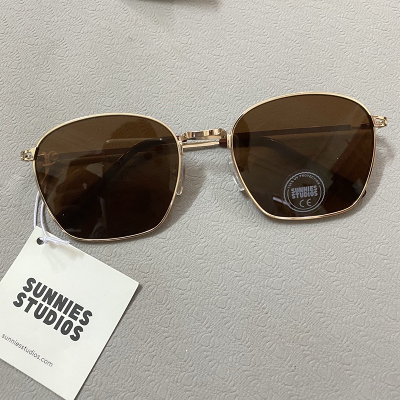 Kính mát Sunnies Studios Baxter chống UV400 gọng kim loại nhẹ thời trang nam nữ có sẵn chính hãng