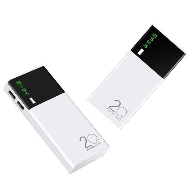 [TẶNG CÁP SẠC] PIN SẠC DỰ PHÒNG 20000MAH SẠC NHANH CHUẨN DUNG LƯỢNG THÍCH HỢP CÁC DÒNG ĐIỆN THOẠI CÓ ĐÈN LED CHIẾU SÁNG