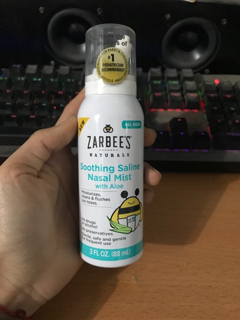 Xịt mũi đẩy đờm lô hội Zarbees 88ml - Mỹ