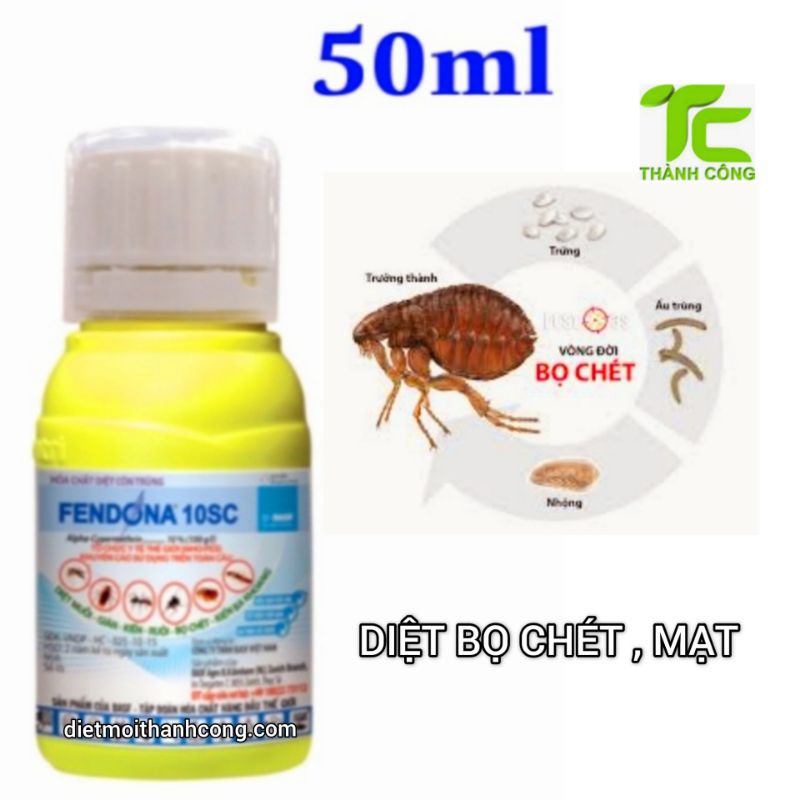 Thuốc diệt mạc,bọ chét Fendona 10SC không mùi cao cấp xuất xứ Đức 50ml