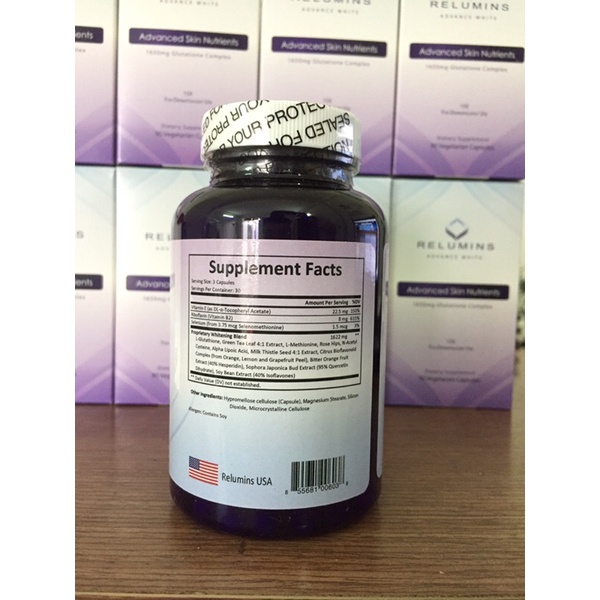 Viên uống trắng da RELUMINS 90 viên 1650mg