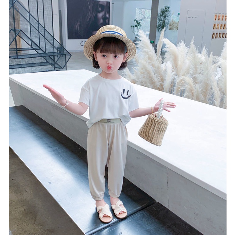 [Babycat] Hàng Có Sẵn Quần Harem Dài Đến Mắt Cá Chân Vải Lụa Lạnh Mỏng Chống Muỗi Phong Cách Nhật Bản Kiểu Mới Mùa Hè Cho Bé Gái