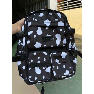 Balo bò sữa hộp ullzang không kèm móc khóa