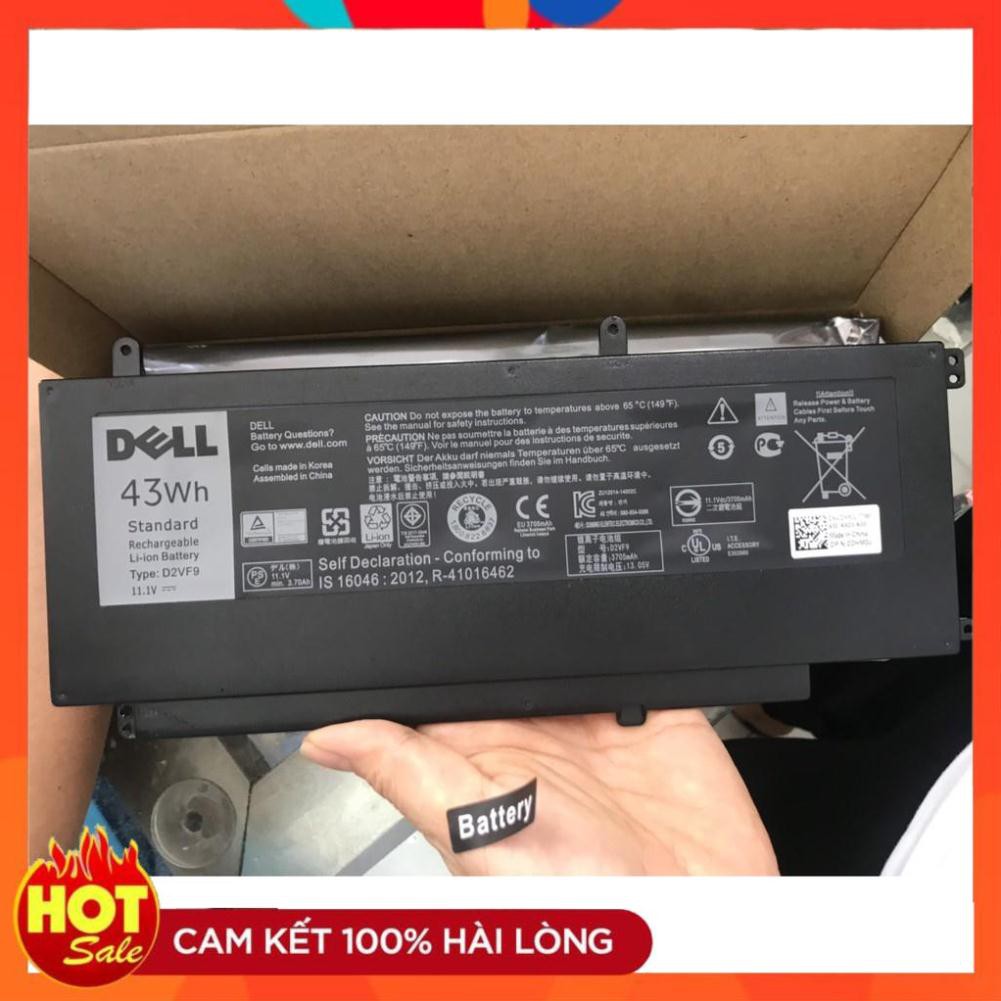 [Mã 273ELHA100K0 hoàn 7% đơn 500K]  HÀNG ZIN  Pin (Battery) Laptop Dell Inspiron 15 7547 7548 D2VF9 Original 43Wh