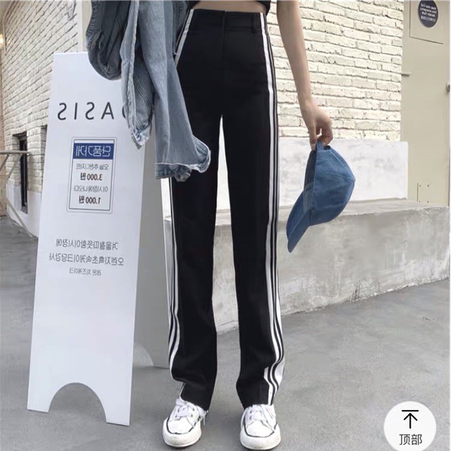 Quần 3 sọc nữ to dài 105cm biến chân ngắn thành chân dài | BigBuy360 - bigbuy360.vn