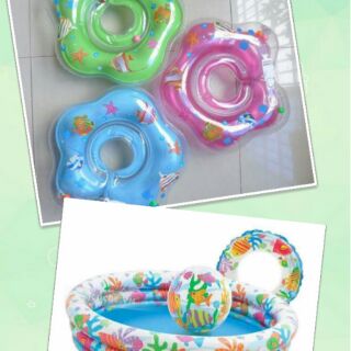Bể bơi 3 chi tiết + phao đỡ cổ cho bé