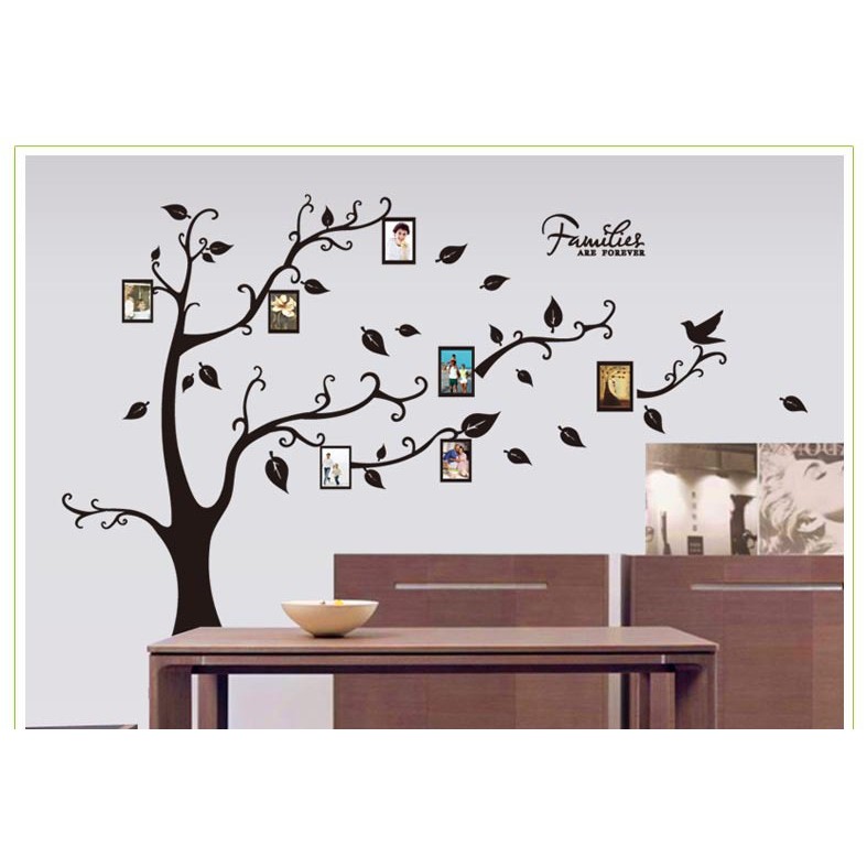 Decal dán tường ⚡ FREESHIP ⚡ Cây treo ảnh 4 size nhỏ - decal đẹp trang trí phòng khách - PVC vinyl cao cấp