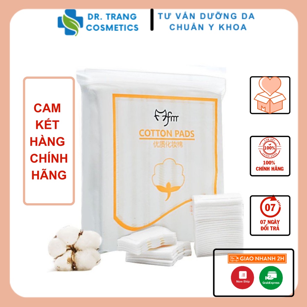 Bông tẩy trang 3 lớp - bông tẩy trang 222 miếng cotton pads mofa meiren