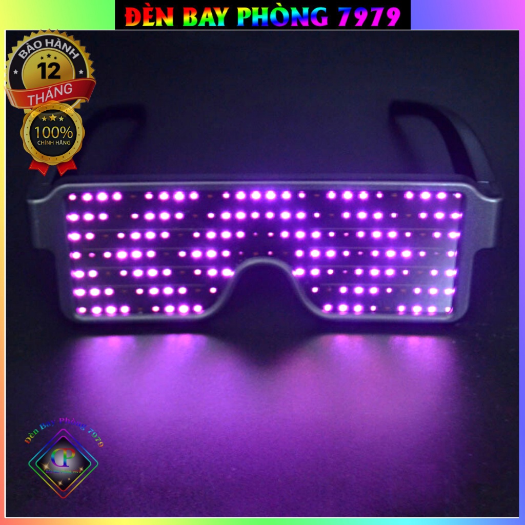Kính Led Phát Sáng Nhiều Màu Chất Liệu Nhựa ABS Với 11 Hiệu Ứng Chuyển Đổi Cổng Sạc USB Cao Cấp Thích Hợp Cho Sự Kiện