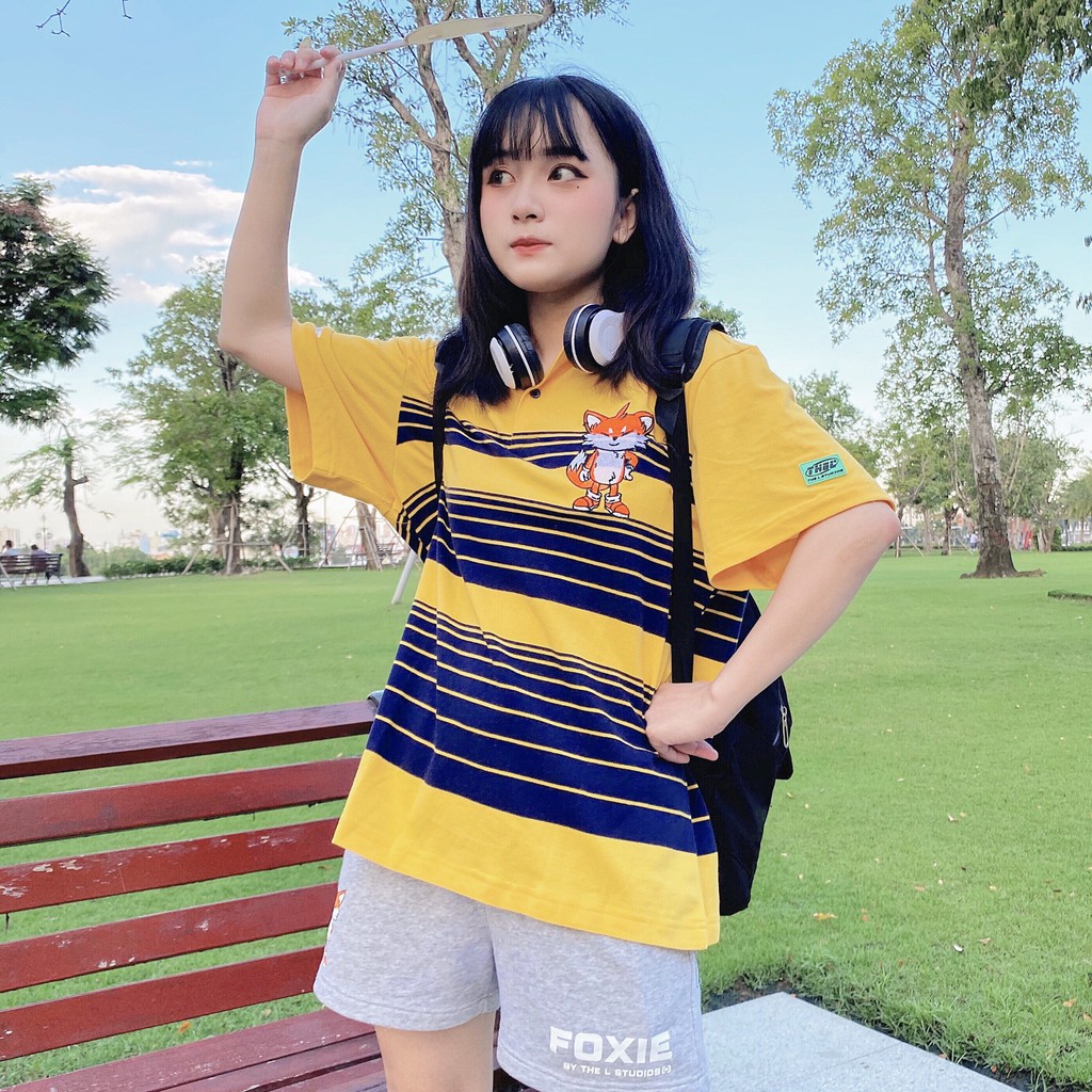 THELSTUDIOS Áo Polo Foxie (Áo có cổ thêu Foxie)