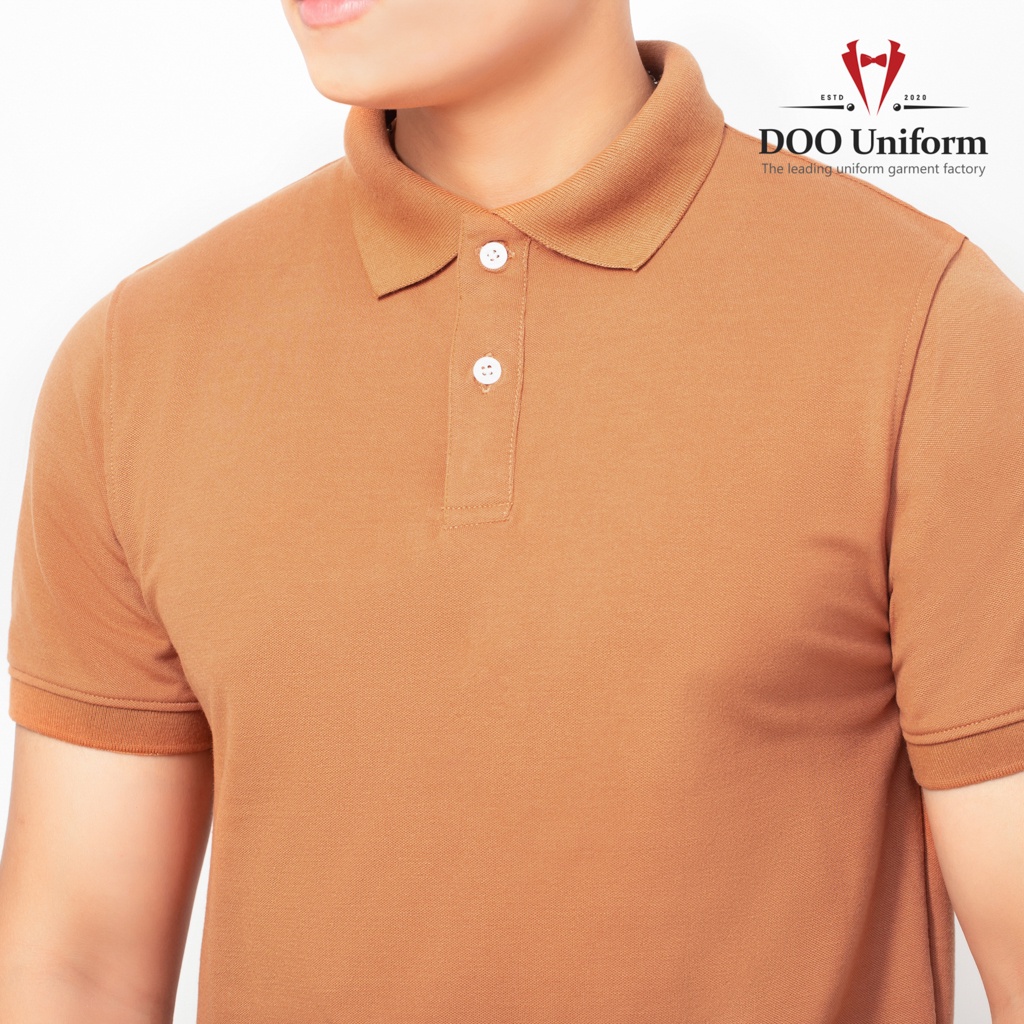 Áo polo cotton trơn nam chất liệu cá sấu mềm mịn, thấm hút mồ hôi DOO UNIFORM loại chính hãng