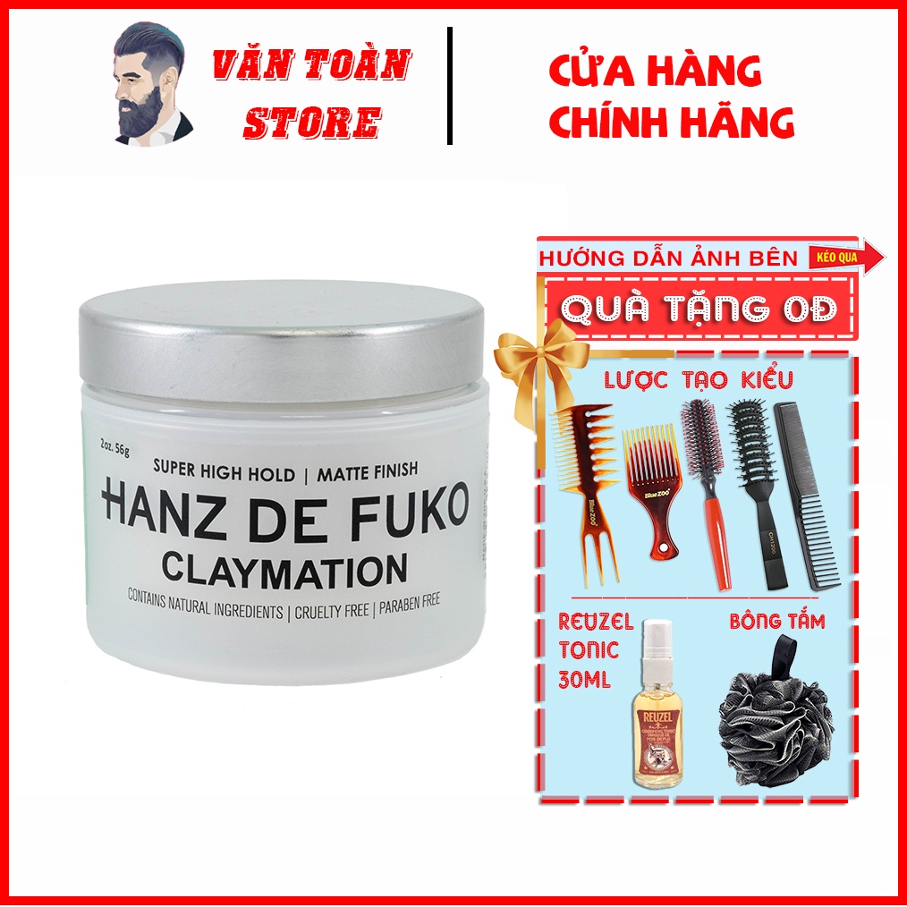 Sáp Vuốt Tóc Hanz de fuko Claymation - new 2021