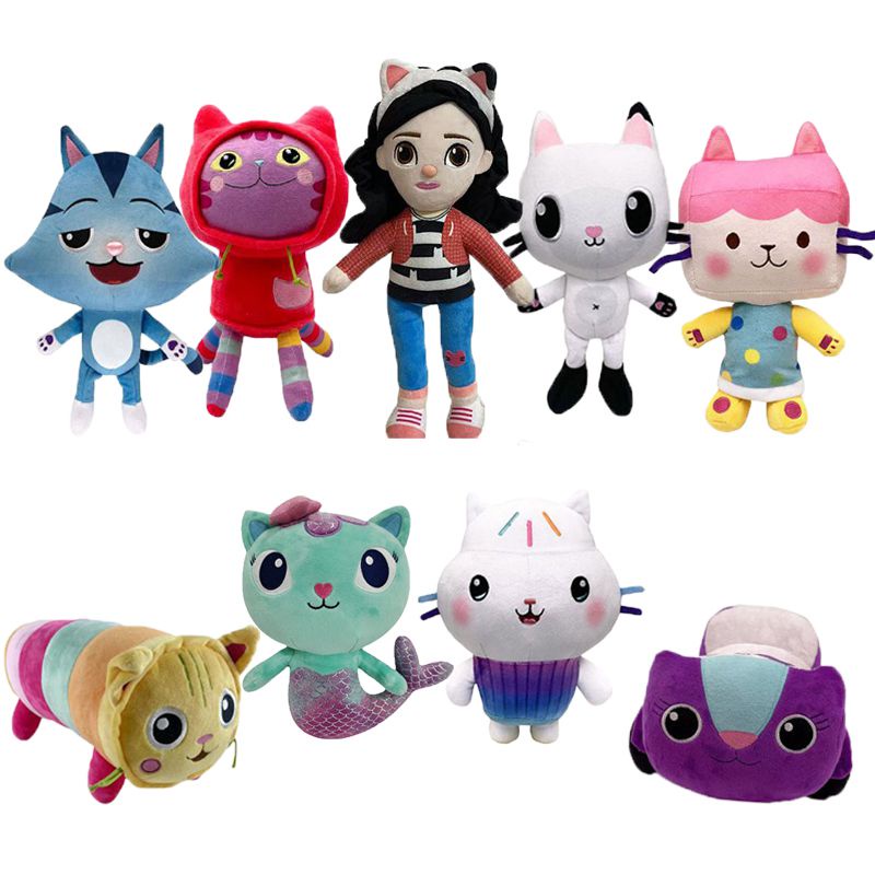 Đồ chơi nhồi bông hình mèo nàng tiên cá Gabby's Dollhouse dễ thương cho trẻ em