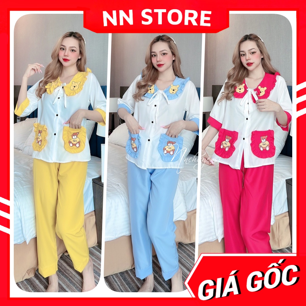 Đồ bộ nữ mặc nhà in hình bò sữa in họa tiết dễ thương 🛑 Đồ bộ nữ chất kate mềm mịn mát DBKIHTN kate in hình tổng hợp