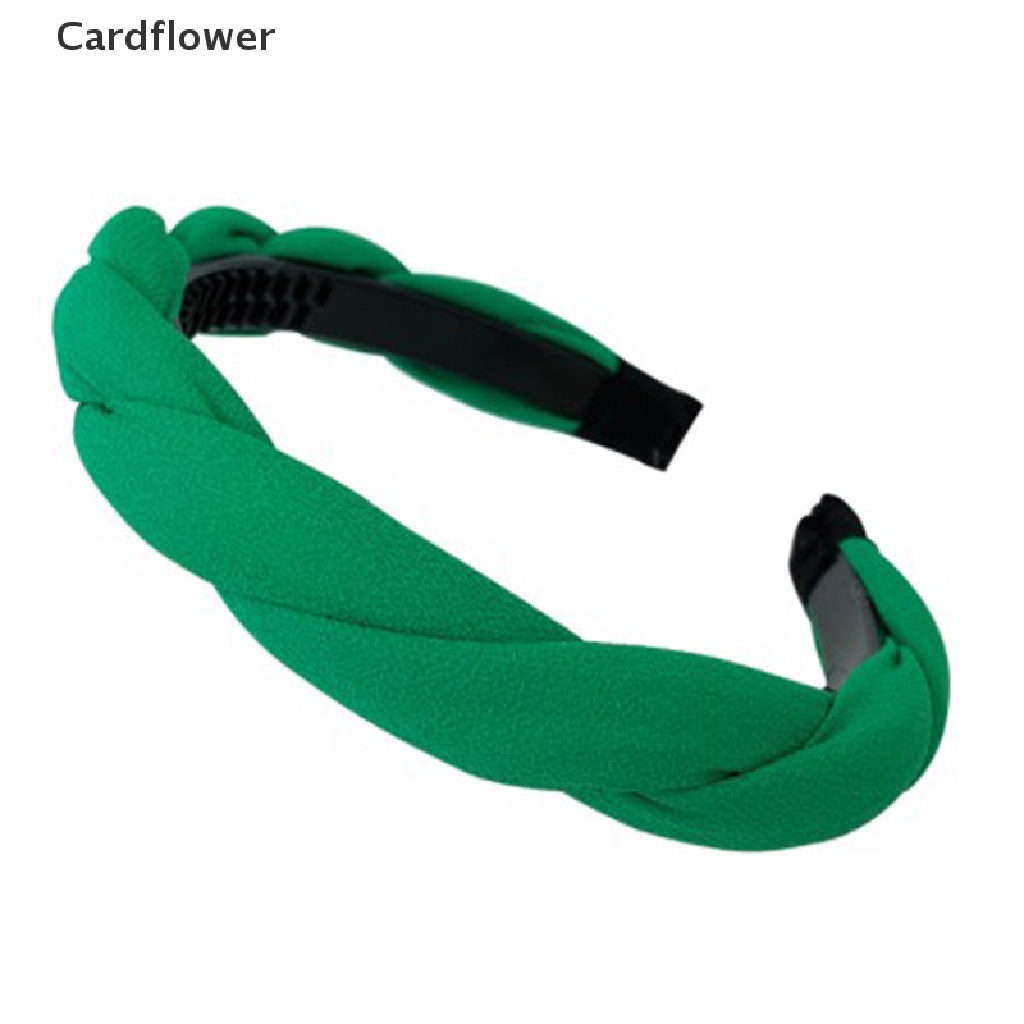 &lt; Cardflower &gt; Băng Đô Cài Tóc Màu Trơn Họa Tiết Gấp Đôi Thời Trang Đang Giảm Giá