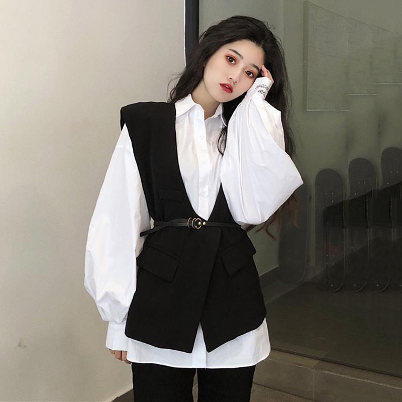 Set áo khoác sát nách thoáng khí phong cách Retro Pháp cho nữ | BigBuy360 - bigbuy360.vn