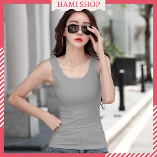 Áo Thun 100% Cotton Ba lỗ, tôn dáng khỏe khoắn cho nữ-Áo tanktop dáng ngắn thể thao dày dặn, đẹp
