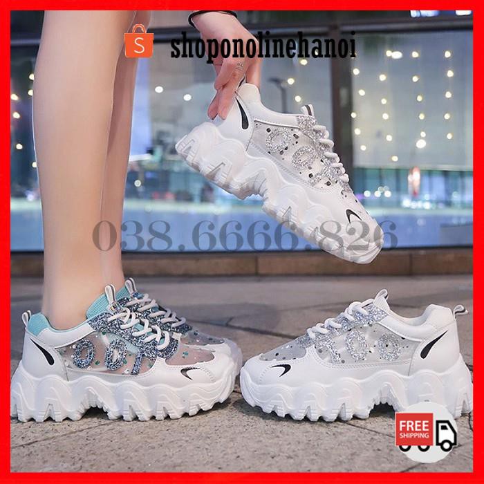 Giày Nữ - Giày thể thao Ulzzang Nữ Đế Sóng Lưới Nhũ 700 + Ảnh thật | BigBuy360 - bigbuy360.vn