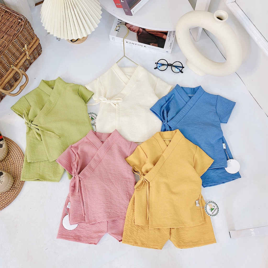 Bộ đũi Yukata cao cấp phong cách Nhật siêu xinh cho bé trai, bé gái sơ sinh từ 3 đến 12kg hàng cao cấp - BO21