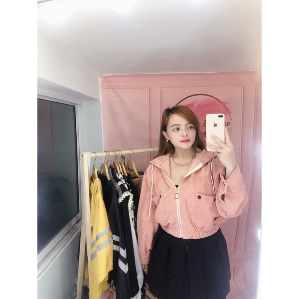 Áo khoác bigsize nhung gân khoá sắt chất đẹp