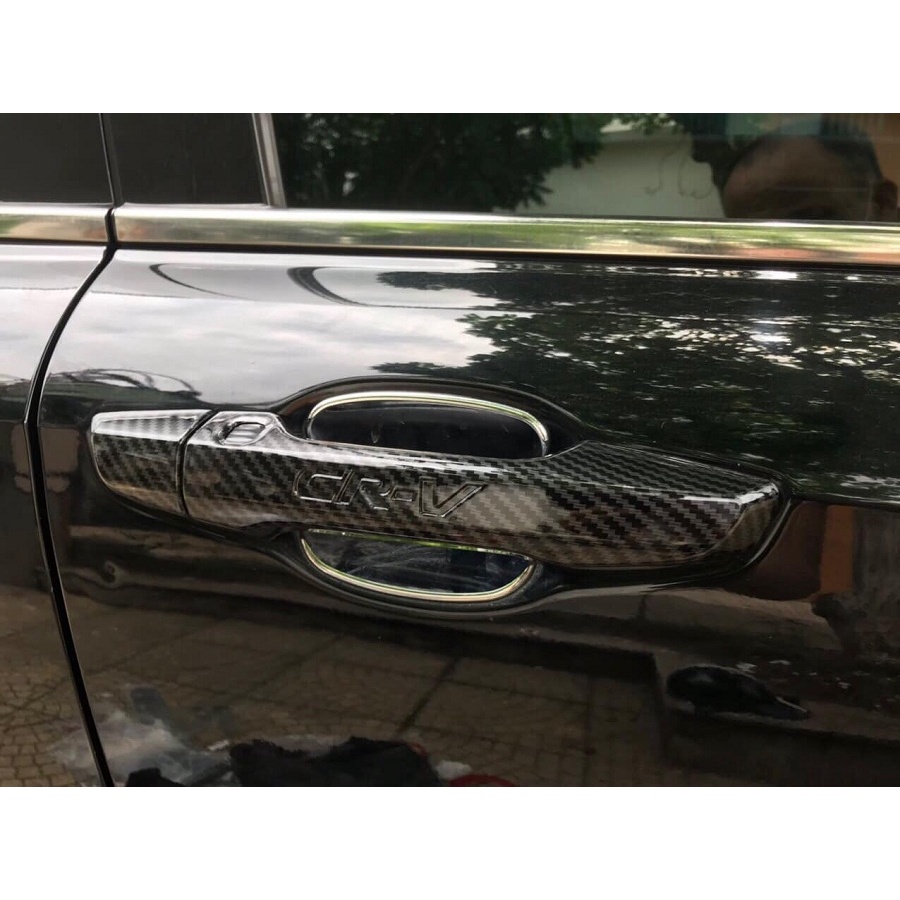 ốp tay cửa, hõm cửa Honda CRV 2018 2019 2020 2021 2022 VÂN CACBON