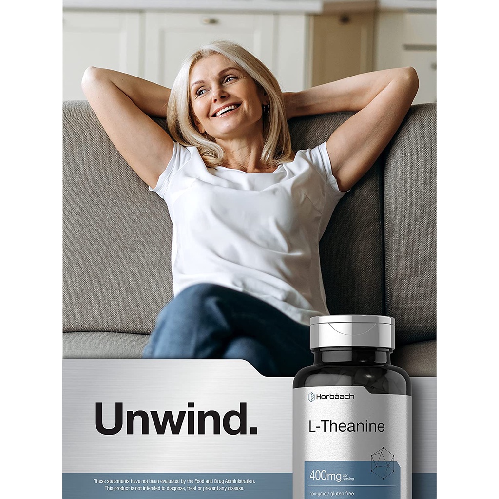 Viên Uống Hỗ Trợ Sức Khỏe Tim Mạch Giảm Stress Horbaach L Theanine 400mg 120 viên