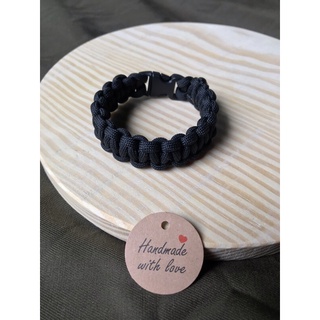 Vòng tay Paracord full đen - Vòng tay sinh tồn - Vòng tay nam nữ giá rẻ