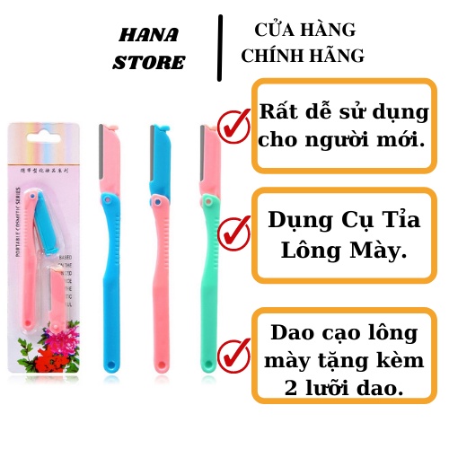 Cạo Lông Mày Ailin Sắc Bén 2 Lưỡi Dụng Cụ Tỉa Lông Mày Tóc Mái Mỹ Phẩm Hana