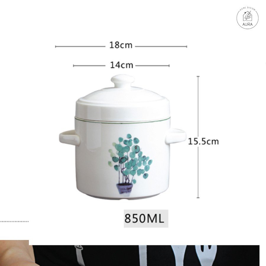 Thố chưng yến sứ cách thủy cao cấp 450 - 850ml- Không Chì - An Toàn Tuyệt Đối Khi Dùng - Hàng chuẩn loại 1 | BigBuy360 - bigbuy360.vn