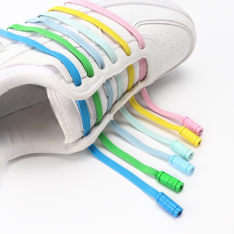 1 Cặp Dây Giày Co Giãn Không Cần Buộc Nhiều Màu Sắc