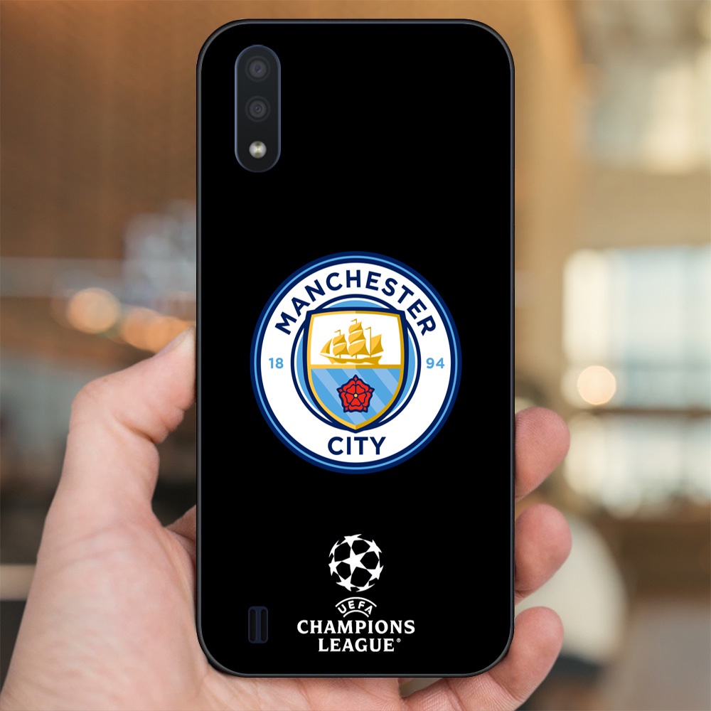 Ốp lưng Samsung A01 viền đen in hình Manchester City MC