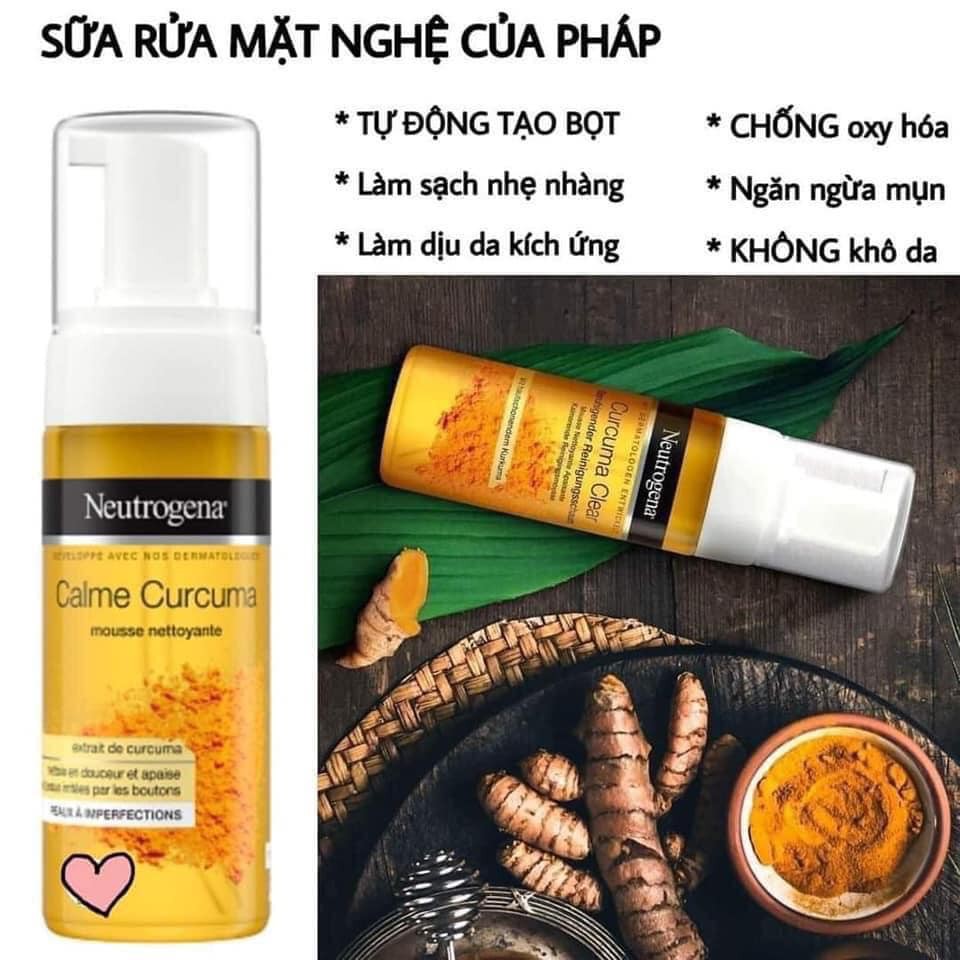 Neutrogena Calme Curcuma Mousse Nettoyante - Sữa Rửa Mặt Tạo Bọt Từ Tinh Nghệ 150ml