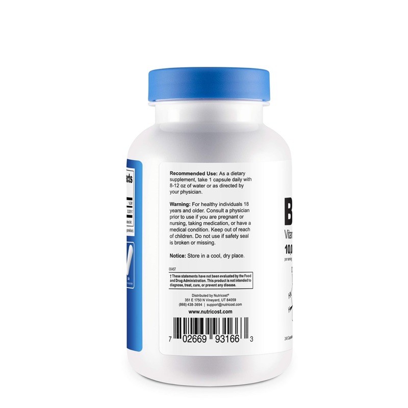 Nutricost Biotin  10,000mcg, 240vien hỗ trợ mọc tóc