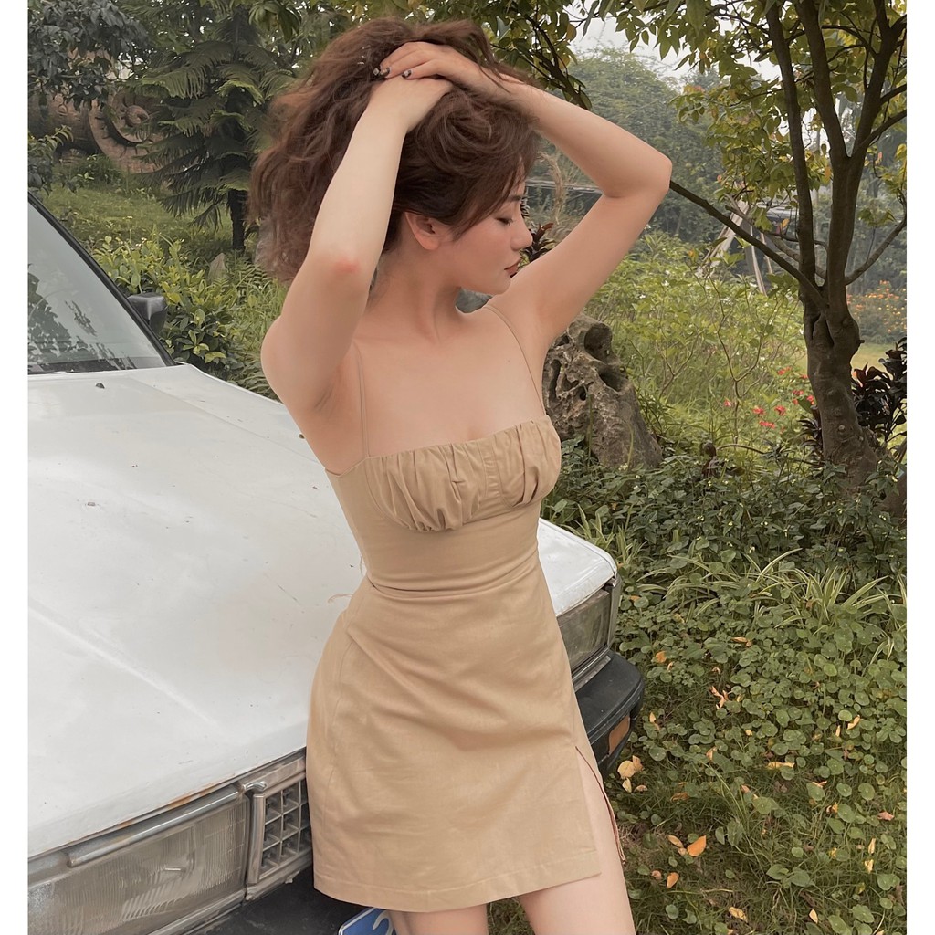 Đầm nữ hai dây xẻ tà Rachel Dress by SRVN