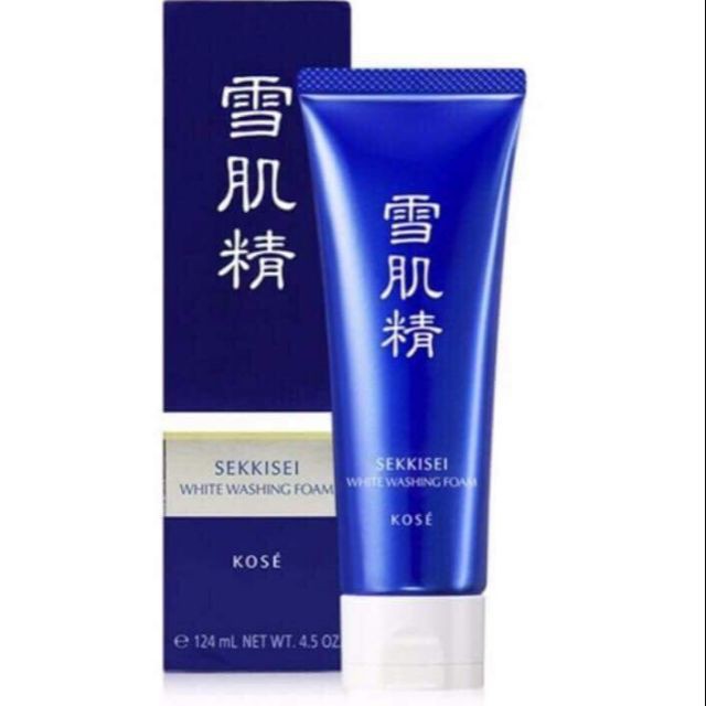 Sữa rửa mặt Kose Sekkisei White Milky Wash 140ml dưỡng ẩm trắng da và white washing foam 130g