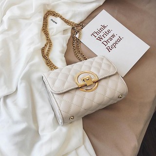 F1 túi xách nữ ✨freeship✨ túi đeo chéo nữ khóa gập viền chỉ cá tính 1