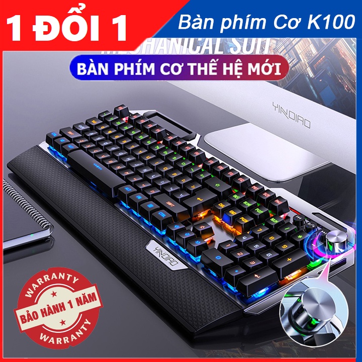 Bàn phím Tính, bàn phím cơ Gaming K100 Full LED | Siêu Phẩm 2021 Giá Mềm Cho Anh Em Game Thủ | Phiên Bản Mới Nhất