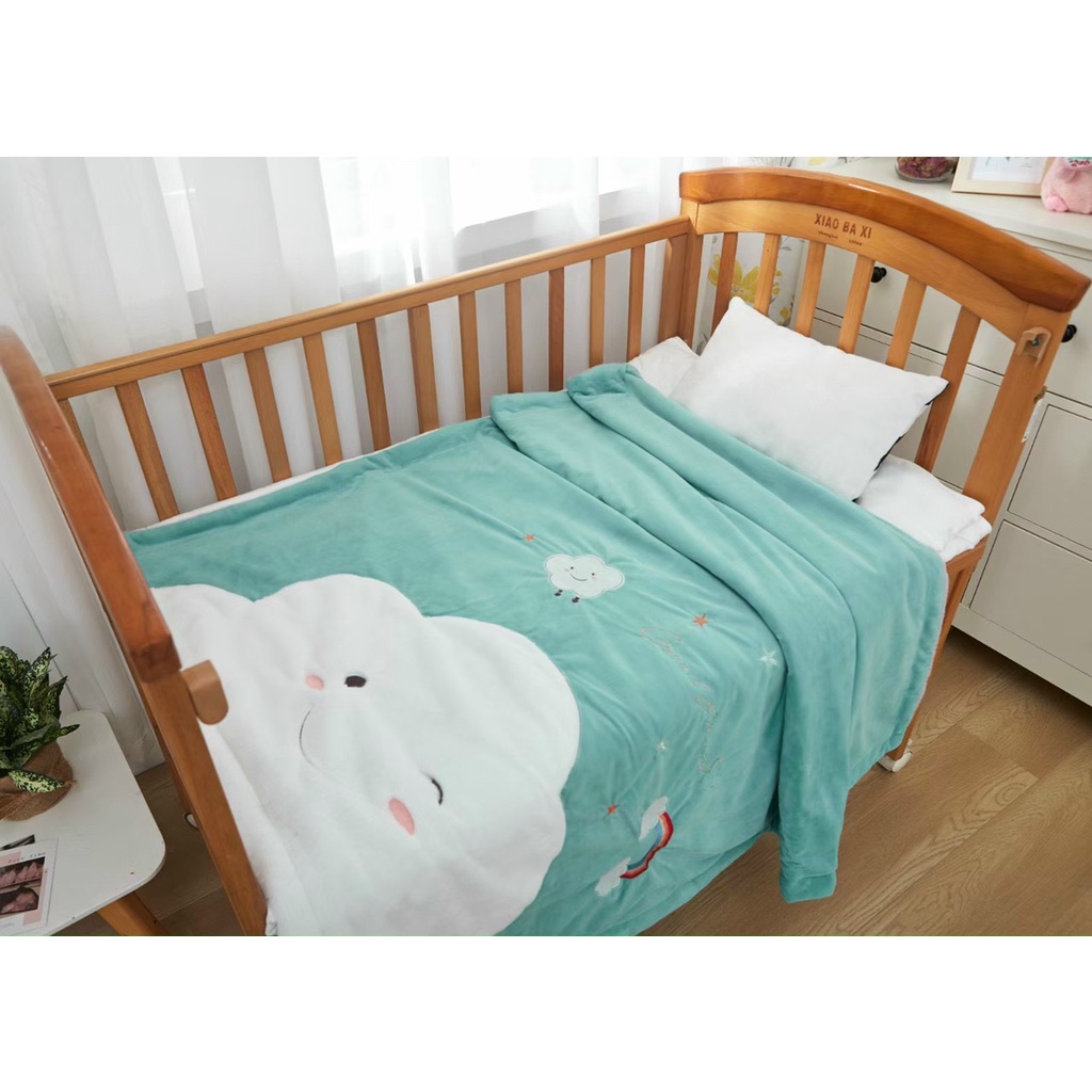 Chăn Lông Chồn 1mx1m4 hoạ tiết 5D Cho Bé,có chọn màu-màu hồng